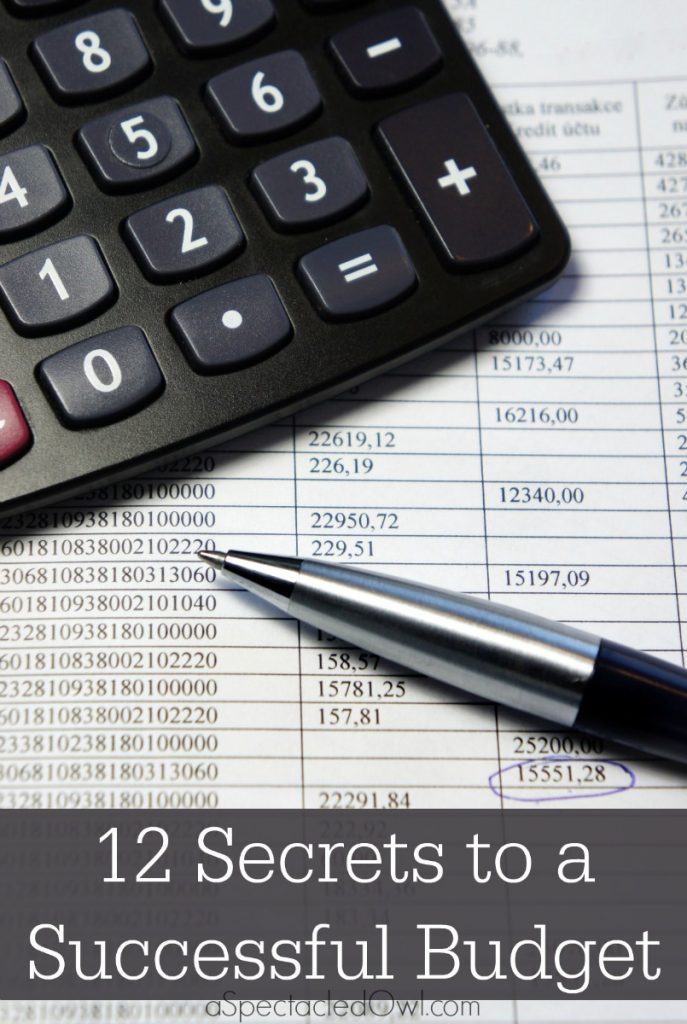 12 Secrets to a Successful Budget