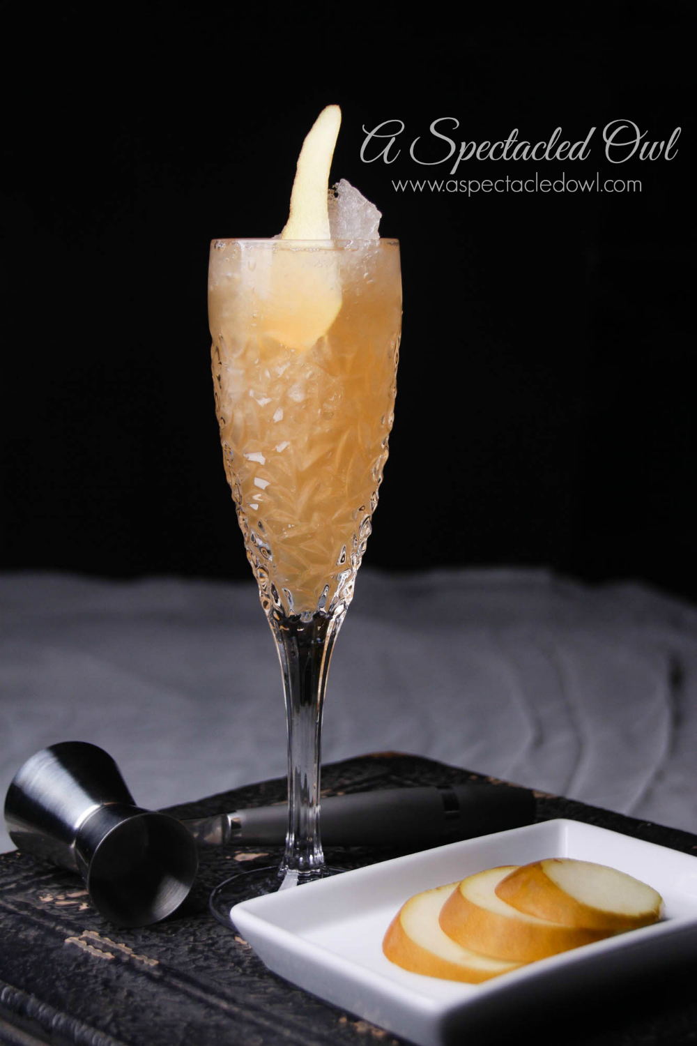 Golden Pear Champagne Cocktail