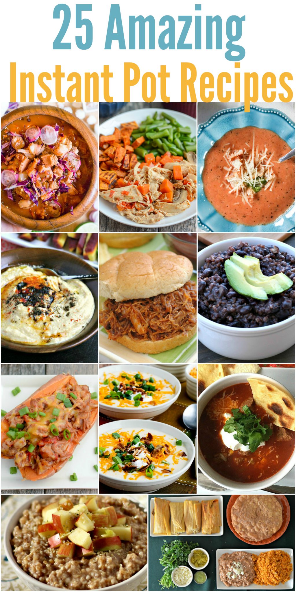 25 Amazing Instant Pot Recipes - Quick, delicious soups, main dishes, desserts and more that your family will love!