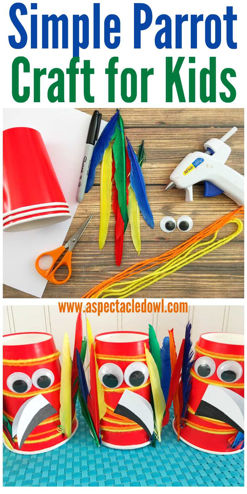 Simple Parrot Craft for Kids